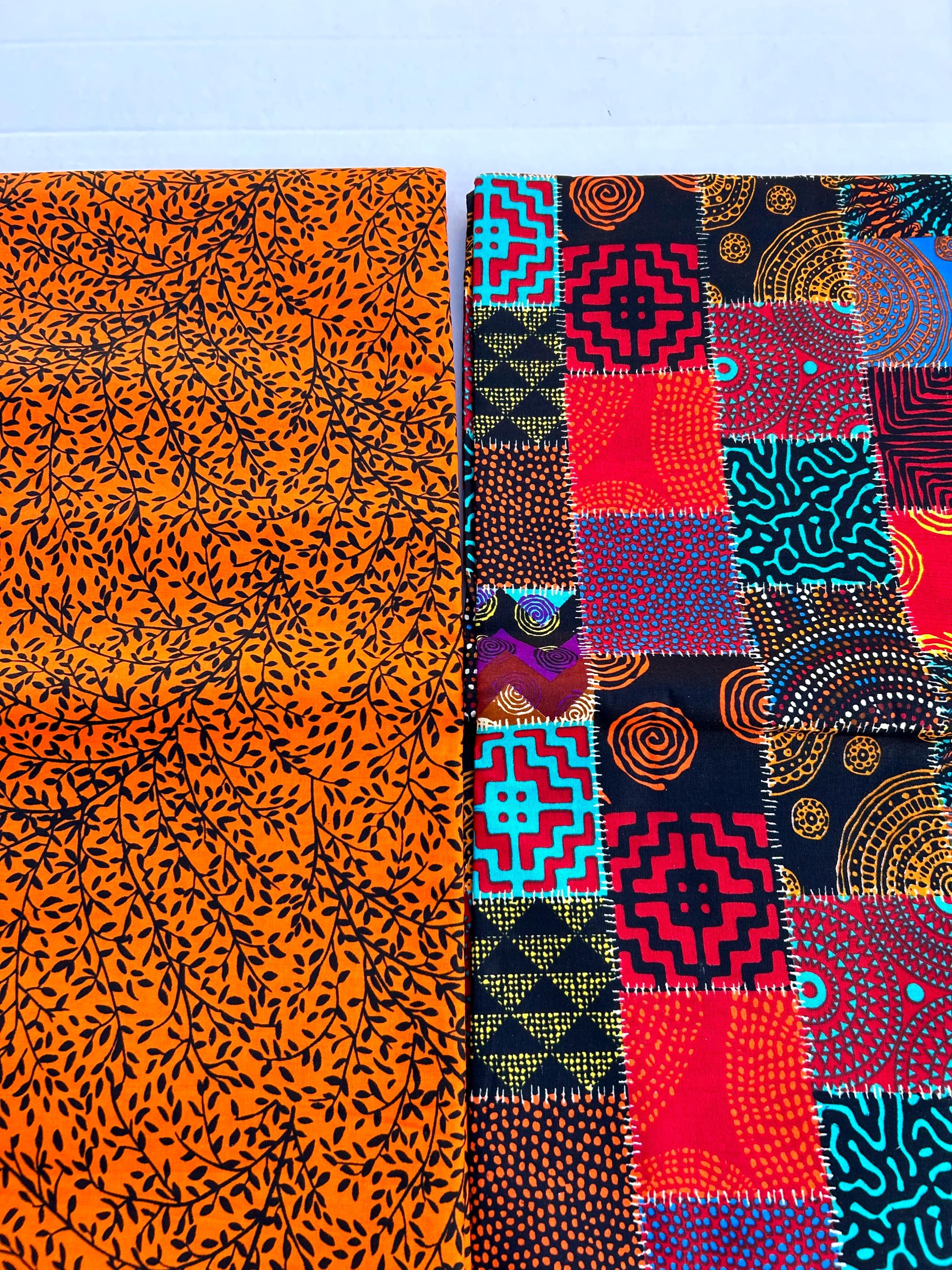 African Print Fabric, Patchwork Colorful Multicolor Mixed Print Ankara ...