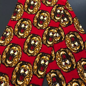 African print fabric, Ankara fabric, Printed Isiagu cotton fabric, , 6 yards African fabric, face mask fabric, Red Igbo tribal print fabric