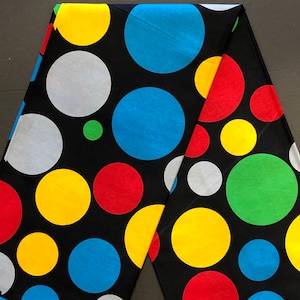 African print fabric, multicolor circles print fabric, Ankara fabric, African fabric by the yard, face mask fabric