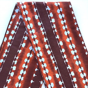 Afrikanischer Druckstoff, orange Siena Rostfarbe Ankara-Stoff, Tie Dye-Rückendruck, 6 Meter Afrikanischer Stoff, Maskenstoff