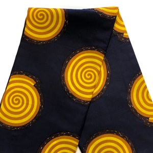 African print fabric, Snail print fabric, Ankara fabric, Circles print fabric, African fabric by the yard, Quilting dressmaking fabric