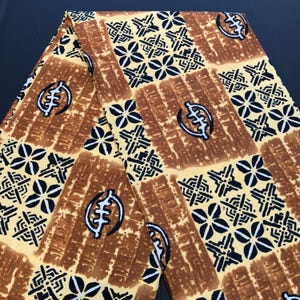 African print fabric, Ankara mudcloth tribal adinkra print fabric, dressmaking fabric, African fabric by the yard, vintage african fabric
