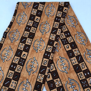 African print fabric, Mudcloth print fabric, Tribal print fabric, African fabric by the yard, African cotton fabric