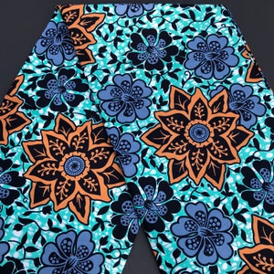 African print fabric, floral flowers print fabric, Ankara fabric, Dressmaking African fabric by the yard, quilt quilting fabric