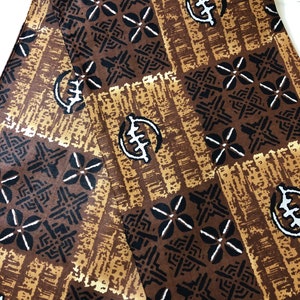 African print fabric, Mudcloth print Ankara fabric, 6 yards African fabric, adinkra print fabric, Tribal print, dressmaking fabric