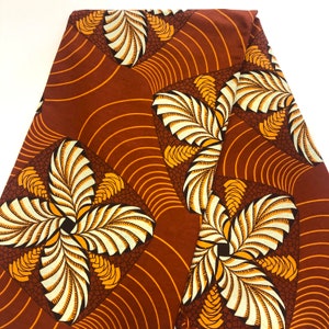 Afrikanischer Druckstoff, gebrannte Siena, Rostorangefarbe Farbe Drehraddruckstoff, Quilting Ankara Stoff Schüttgut, Schneiderstoff