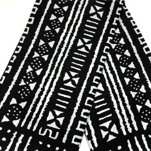 African print fabric, Ankara fabric, black Mudcloth print fabric, Tribal print, African fabric by the yard, face mask fabric