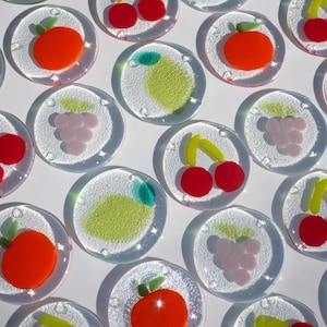 Clear Fruity Glass Coaster