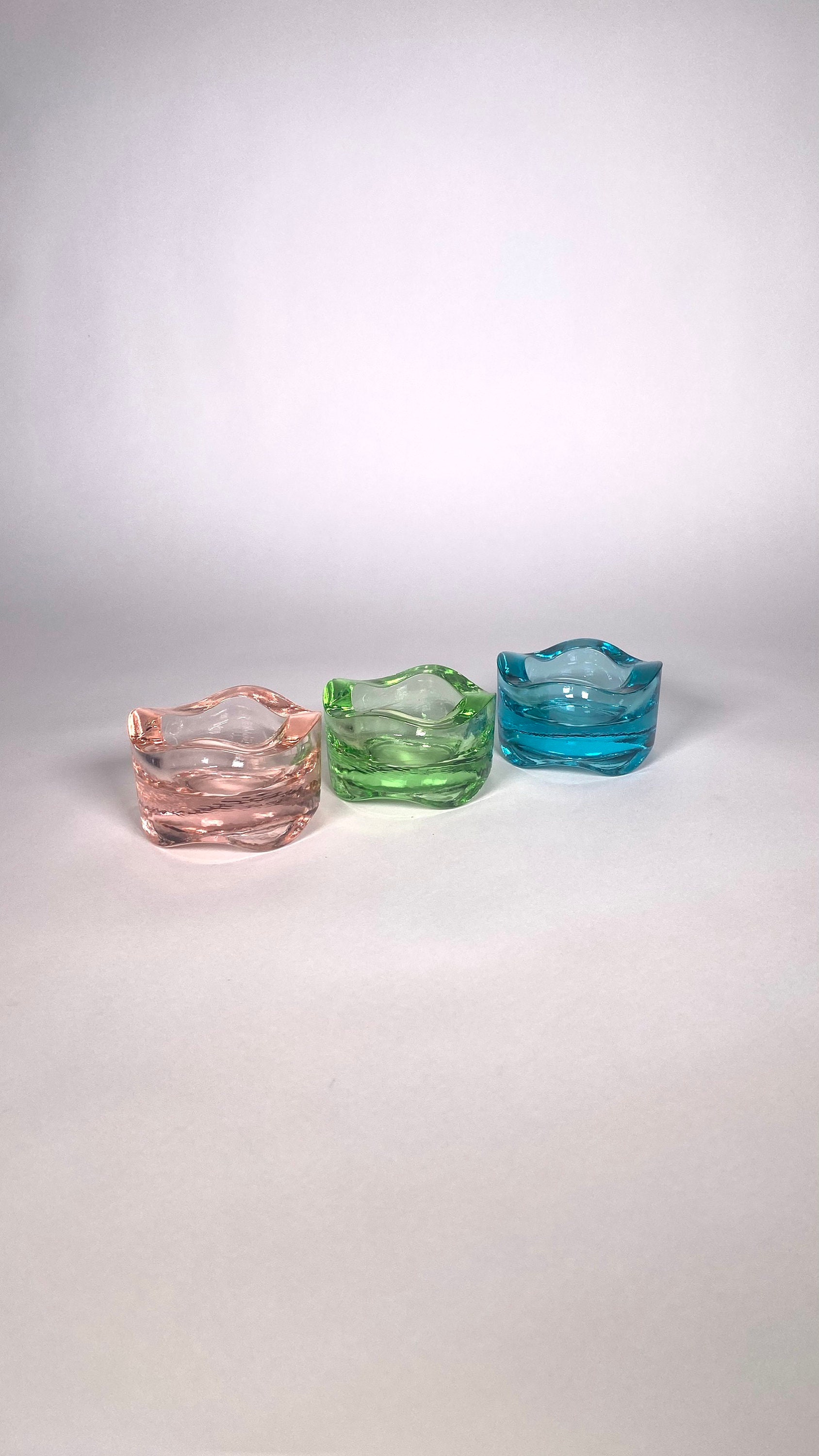 Ensemble de 3 Supports Ondulés Bougie