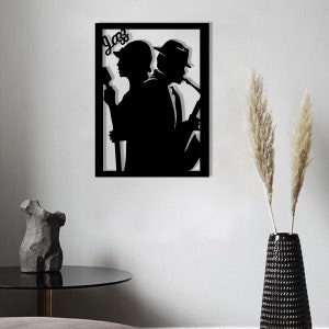 Jazz Metal Wall Decor, Black Metal Wall Art, Metal Wall Chart, Wall Hangers, Music Metal Decor, Home Decor, Metal gift , Gifts for him