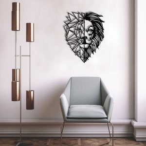 Löwe-Metall-Wand-Dekor, Metall-Diagramm, Tier-Metall-Dekor, Wohnkultur, Geschenk, Wandbehang-Metall