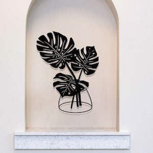 Monstera Leaf Metal Wall Art: Modern Plant Decor