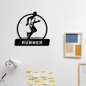 Custom Trail Running Metal Wall Art,Home Wall Decor, Personalized Runner Name Sign, Marathon Decoration,Wall Hangings,Gift for Sports Lovers