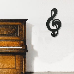 Treble Clef Wall Decor, Metal Wall Art, Music Metal Decor, Metal Gift, Wall Hangers, Music Bar Decoration, Teenager gifts, Metal Sign