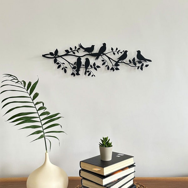 Metal Wall Art, Birds Wall Art, Birds on Tree  Branch Decor, Interior Decoration, Home Decor Gifts, Wall Hanger, Mothers day gift