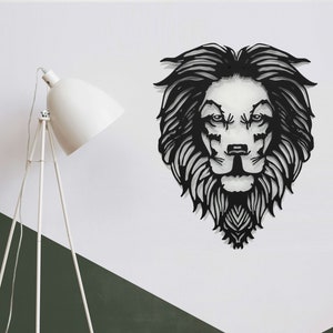 Löwe-Metall-Wand-Dekor, Löwe-Metall, Metall-Wandkunst, Wohnzimmer-Dekor, Metall-Wandtafel, Tier-Metall-Dekor, Wohnkultur, Geschenk