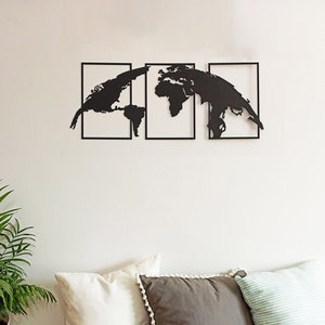 Weltkarte Wanddekor, Metall Welt Kunst, Reise Wand Dekor Zeichen, Büro Geschenke, Arbeitszimmer Dekor, Arbeitsplatz Geschenke, Haus Geschenke Wandbehang