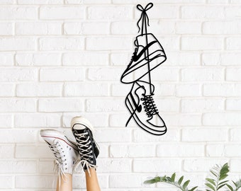 Metal Sneaker Wall Art: Teen Room Decor, Indoor/Outdoor Sign