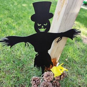 Metal Garden Scarecrow Decor, Black Metal Garden Art, Modern Deco, Garden Scarecrow, Halloween Decor, Tuin, Bloempot decor