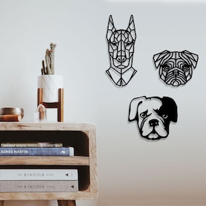SET Dogs Metal Wall, Home Decor, Metal Wall Chart, Gift, Metal Wall Art, Dogs Metal Wall Decor, Animal Metal Deco