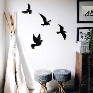 Flock of Birds Metal Wall Decor , Bird Wall Decor, Metal Birds Wall Art ,Living Room Decor , Home Decoration, Wall Hangings, Gift