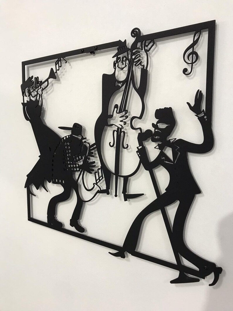 Jazz Band Wall Decor Jazz Band Wall Decor Music Metal Wall Etsy