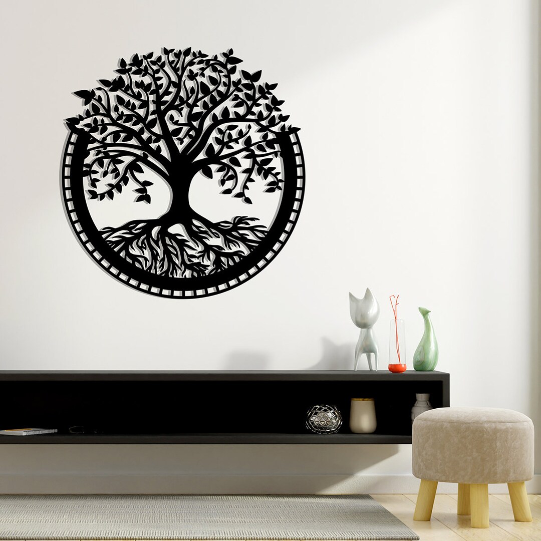Metal Tree of Life Wall Art: Abstract Family Tree Home Decor - Etsy