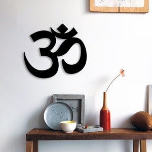 Om metal wall art, Om symbol wall decor, Yoga studio decor, Interior decoration, Metal sign, Yoga gifts, Meditation accessory, Wall art