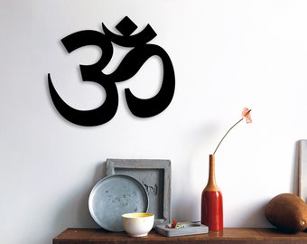 Metal Om Wall Art, Yoga Decor, Meditation Gift