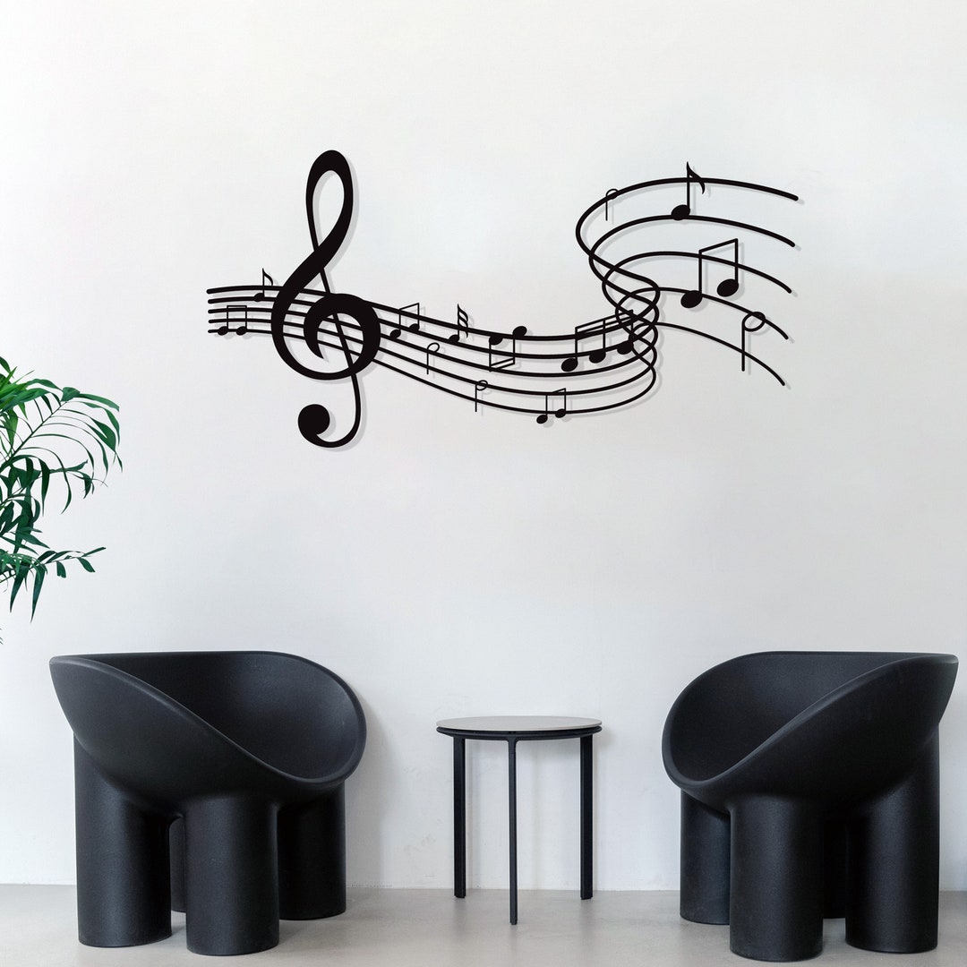 Musical Notes Metal Decor, Music Wall Art, Home Decoration, Wall