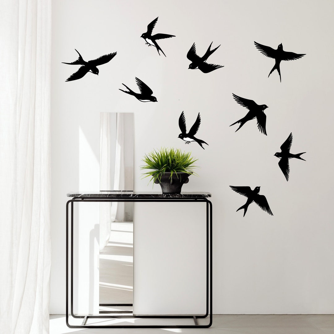 Birds Metal Wall Art, Flock of Birds, Housewarming Gift, Bird Metal