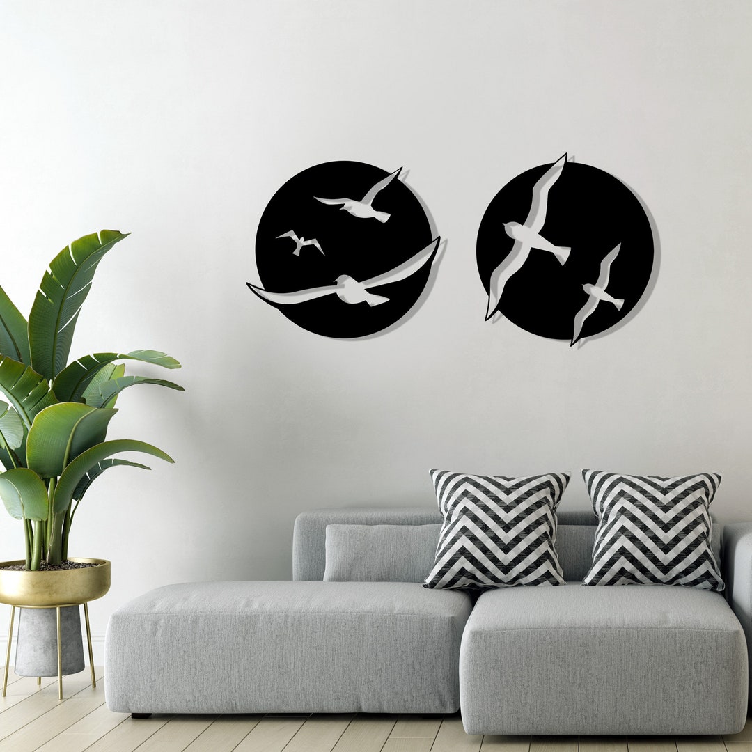 Seagulls Metal Wall Decor Metal Wall Art Wall Hangers Home Etsy