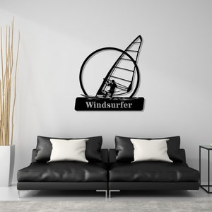 Custom Windsurfing Metal Wall Art: Personalized Beach Home Decor