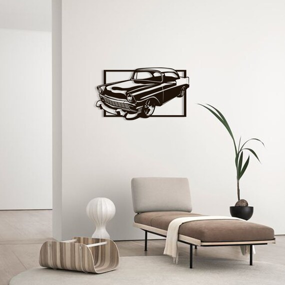 Classic Car Metal Wall Decor Large Metal Wall Art Living Etsy