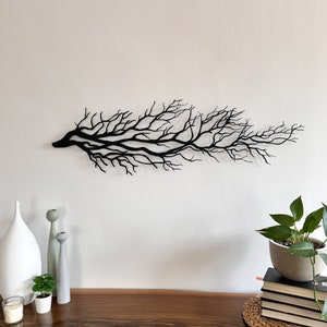 Large Metal Tree Branch Wall Art, Modern Home Decor - Etsy