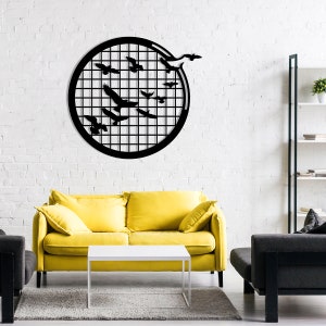 Metal Wall Art, Birds  Metal Wall Decor, Living Room Decor, Wall Hangings, Office Wall Decor, Home Decor, Gift, Office Wall Decor
