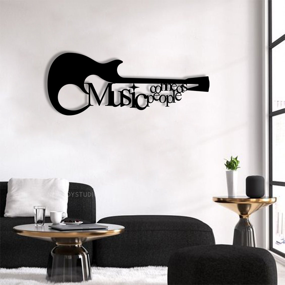 Guitar Metal Wall Decor Metal Wall Art Home Decor Metal Etsy