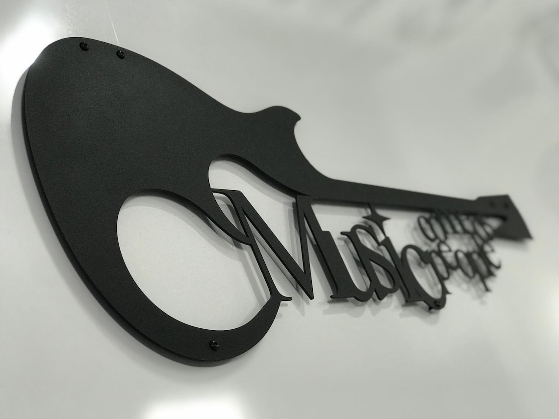 Guitar Metal Wall Decor Metal Wall Art Home Decor Metal Etsy