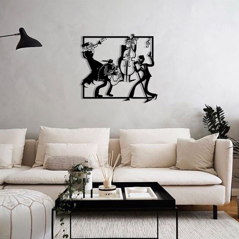 Jazz Band Wall Decor Jazz Band Wall Decor Music Metal Wall Etsy