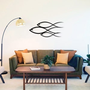 Metal Fish Wall Art: Modern Coastal Home Decor