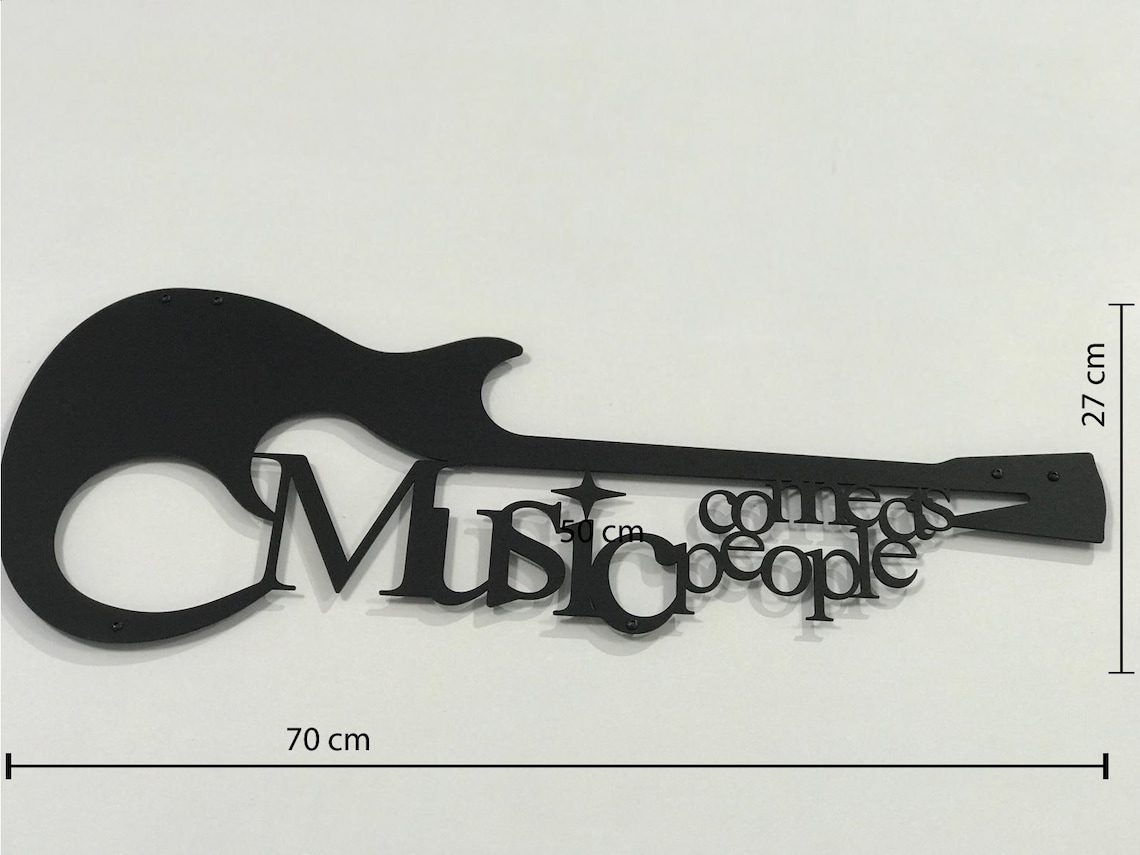 Guitar Metal Wall Decor Metal Wall Art Home Decor Metal Etsy