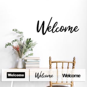 Welcome metal wall art, Wall decor Wall Hangings, Front door sign, Entryway decor, Home Decor, Typography, Indoor outdoor decor, Home gift