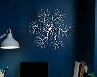 Metal Tree of Life Wall Art, Circular Steel Wall Decor
