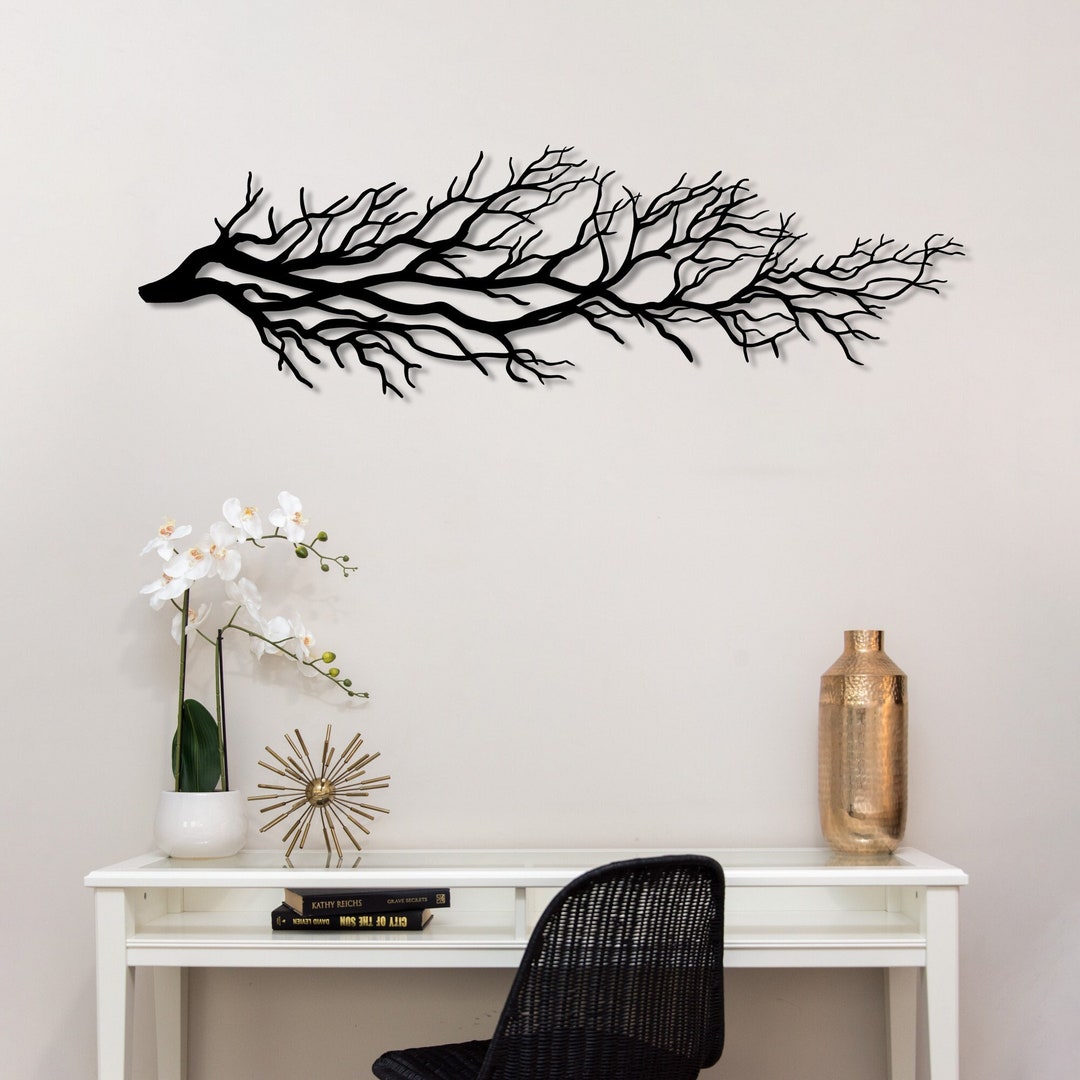 Large Metal Tree Branch Wall Art, Modern Home Decor - Etsy