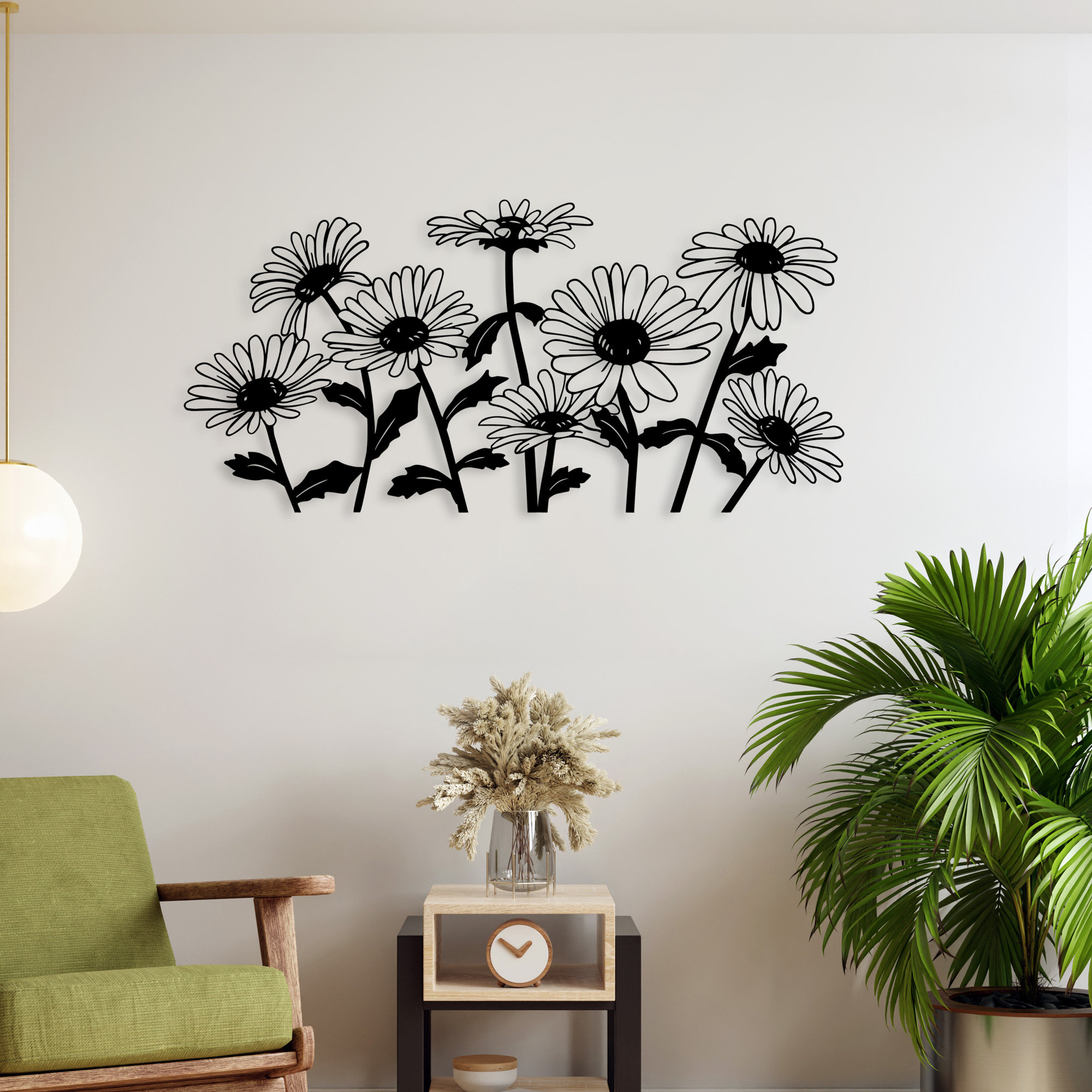 Daisy Metal Wall Art: Wildflower Home Decor, Gift for Mom