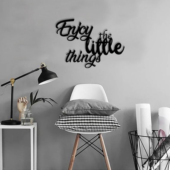 Enjoy the Little Things Metal Wall Art Home Decor Wall Hangers Metal Graffiti Gift for Home Decor Interior Outdoor Sign Etsy