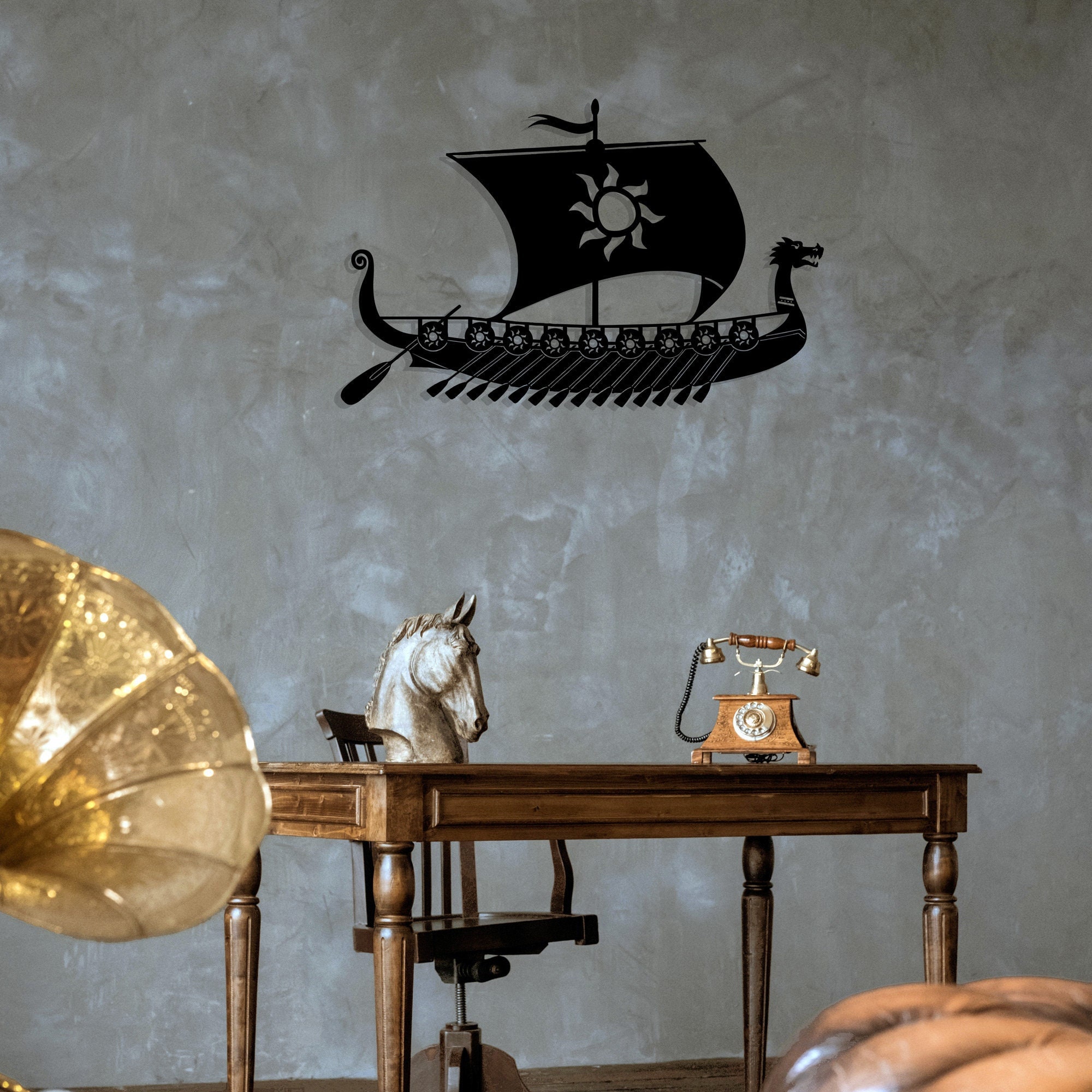 TUHNHGD Viking Decoration, DéCoration Murale Viking, DéCor Viking En MéTal,  Art Mural Viking En MéTal, Compass Murale Sculpture, Decoration Murale  Metal : : Cuisine et Maison