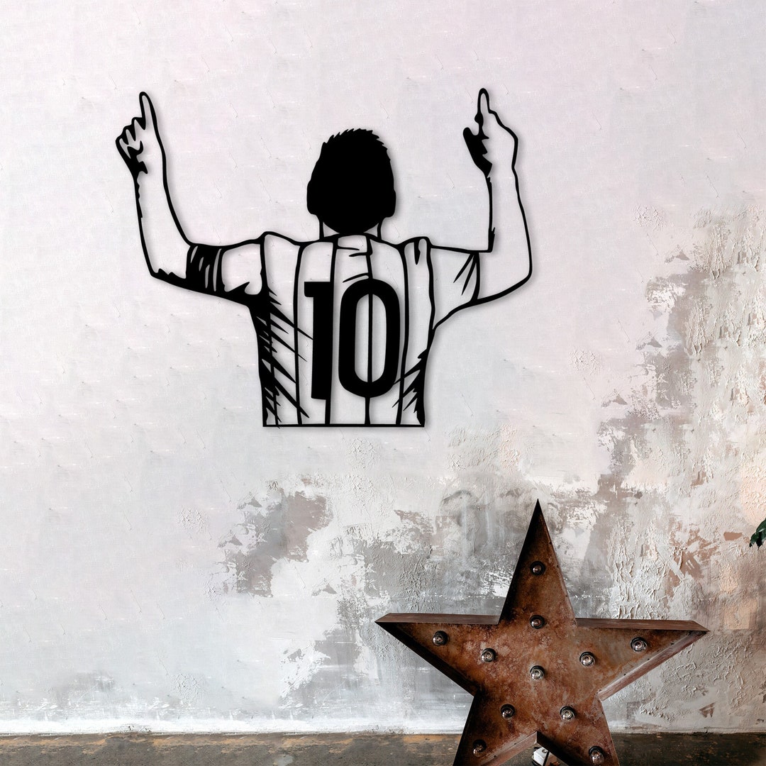 Football Themed Wall Decor Metal Wall Art Home Decoration Etsy