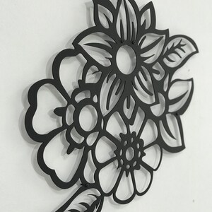 Bloemen metalen wanddecoratie, bloemenmuurkunst, woondecoratie, metalen wandkaart, kantoordecor, geschenk, metalen bloemen, bloemen, muurhangers
