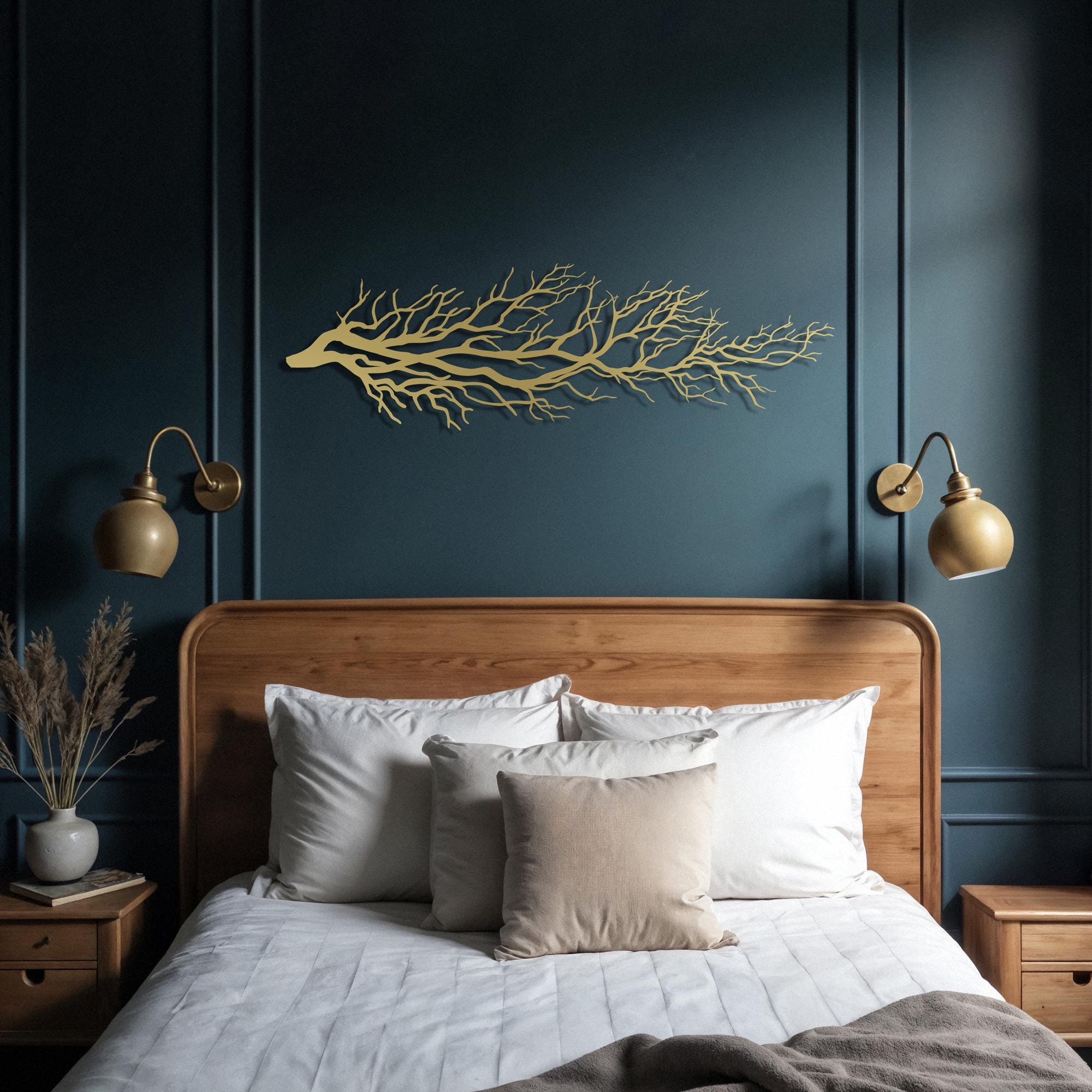 Long Tree Branch Metal Wall Art: Rustic Home Decor - Etsy